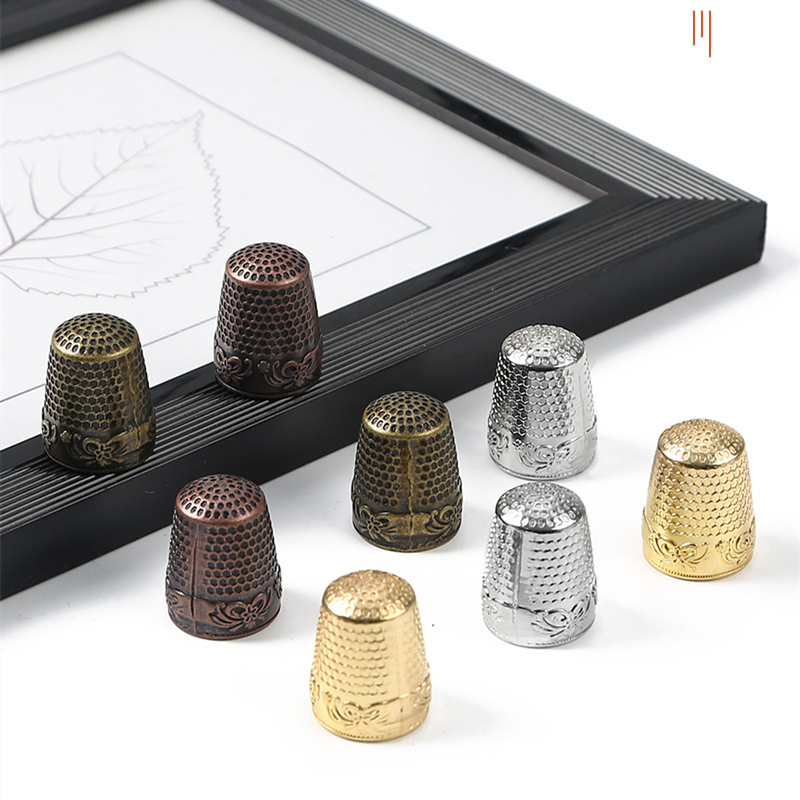Sewing Thimble Metal - Pelindung jari Retro cincin bidal antik,