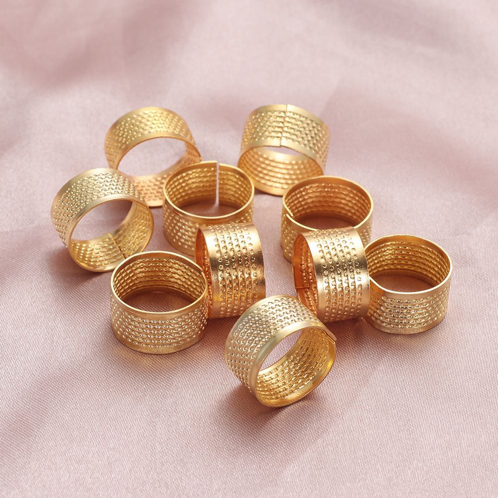 Sewing Thimble Metal - Aksesoris Jahit Vintage Emas Kerajinan DIY