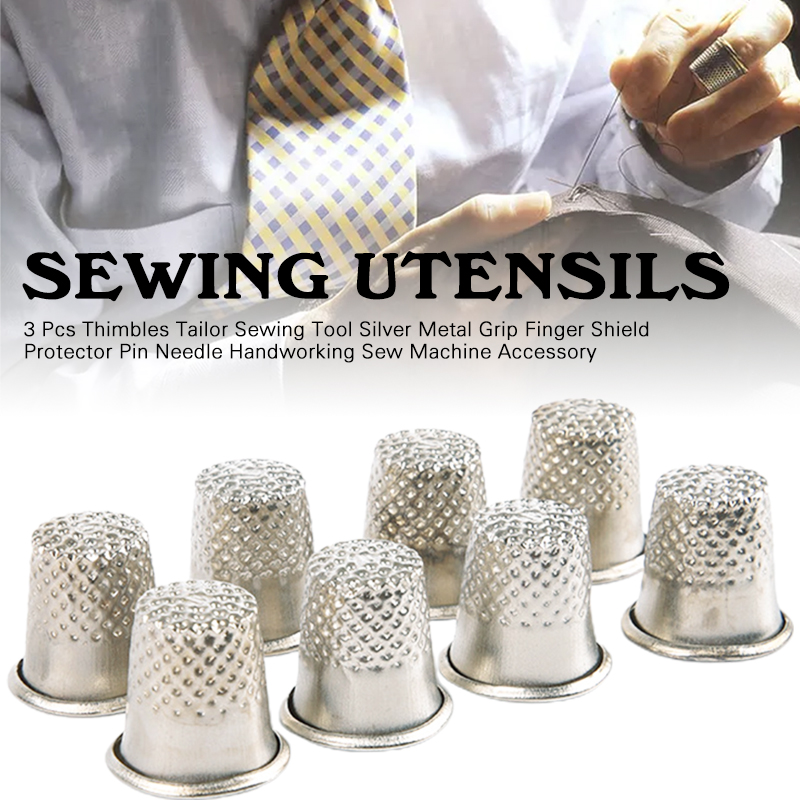Sewing Thimble Metal - 3 Buah Bidal Logam Jahit Bidal