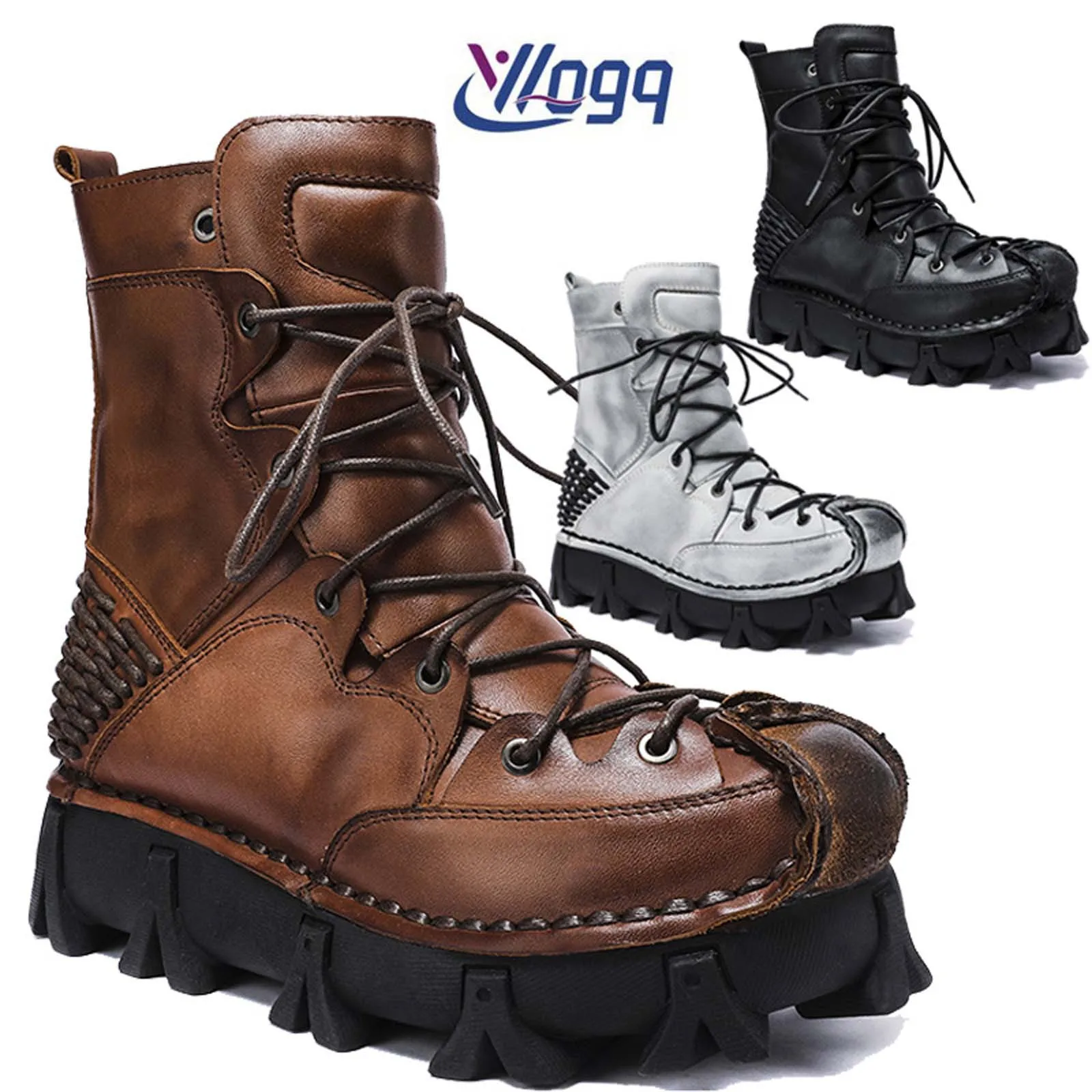 Sewing Knit - Sepatu Bot Motor Kulit Asli Model