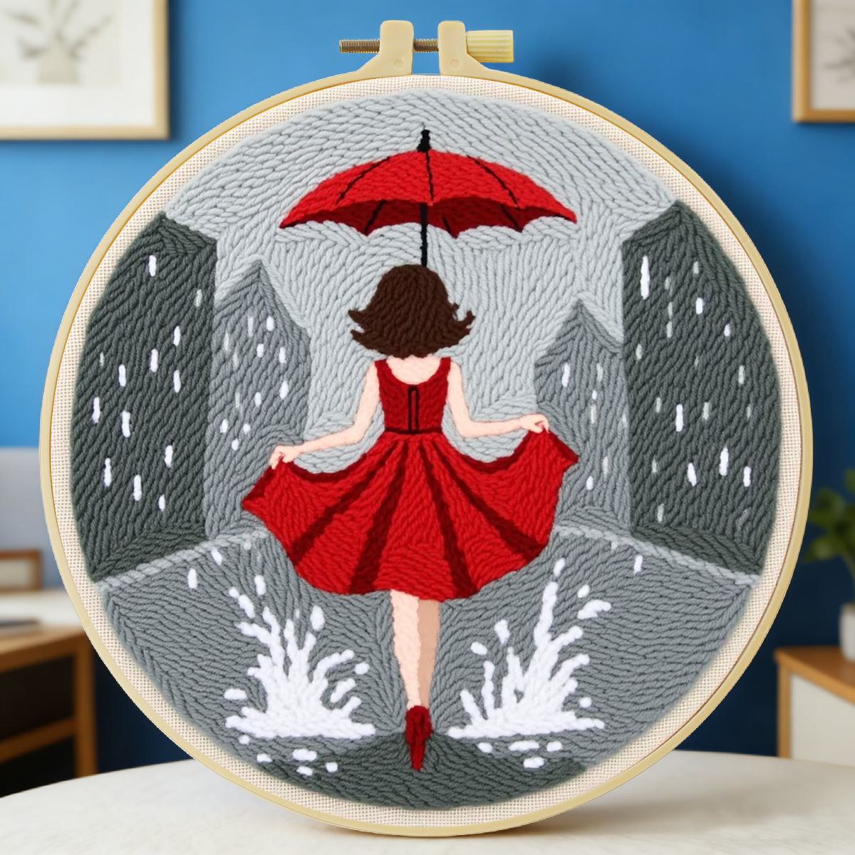 Sewing Textile Art - Set Kit Sulaman Jarum Punch Wanita