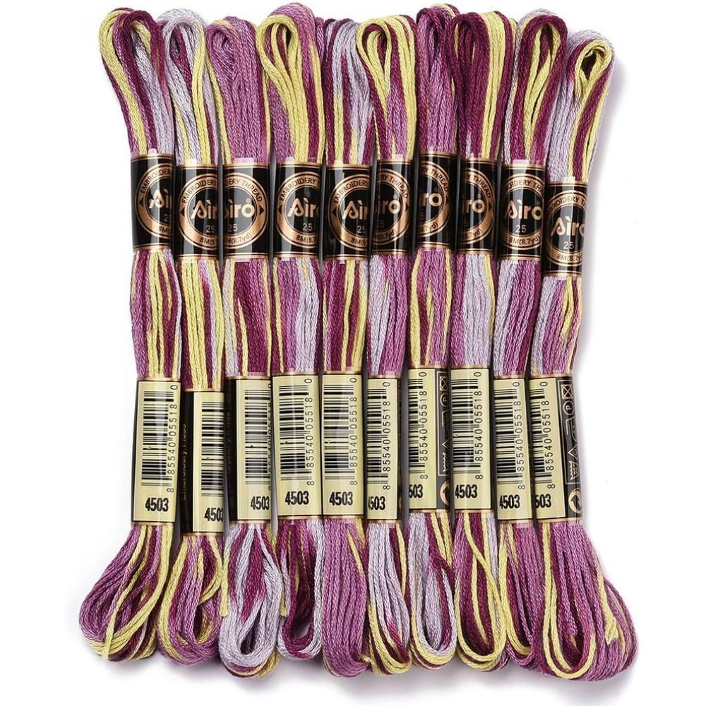 Embroidery Floss Thread - 6 Helai Ungu Beraneka Ragam Benang
