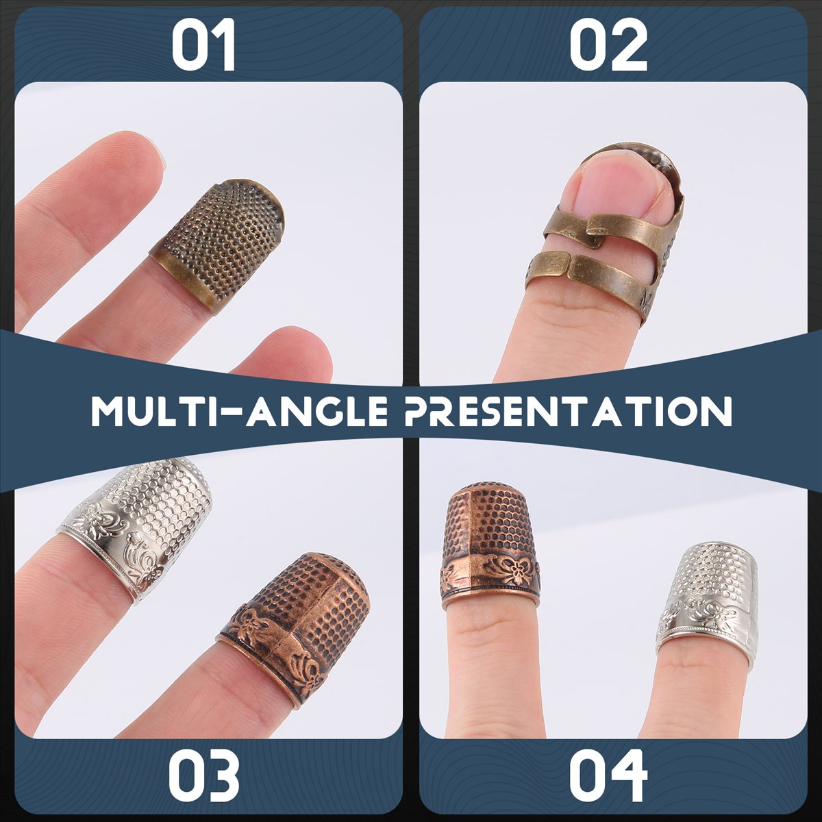 Sewing Thimble Metal - MALL 6 Buah Pelindung Jari untuk