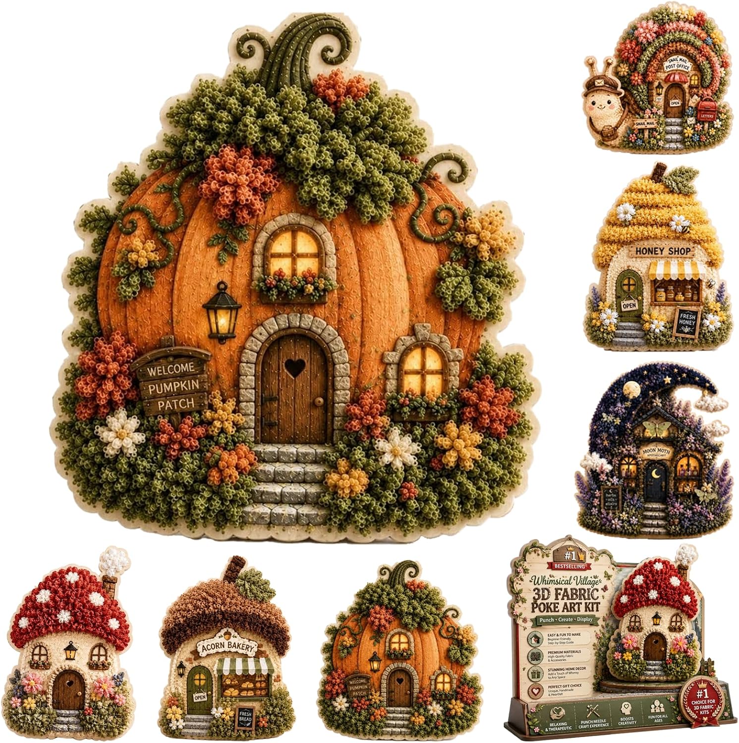Sewing Textile Art - Kit Seni Poke Kain 3D DIY