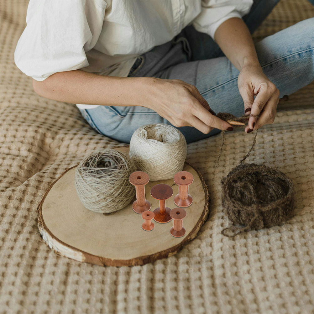Sewing Knit - 7 Buah Set Bobin Kayu Hemat