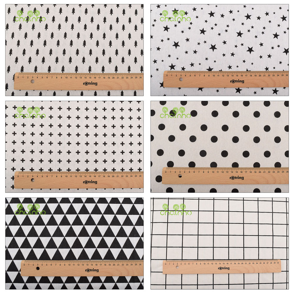 Sewing Geotextile Fabric - Chainho, Kain Katun Linen Bermotif, Bahan
