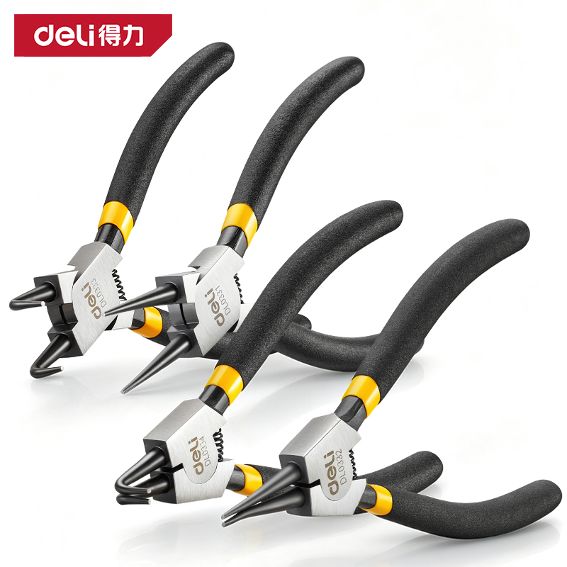 Snap Button Plier - Set Tang Circlip Deli 5 inci,