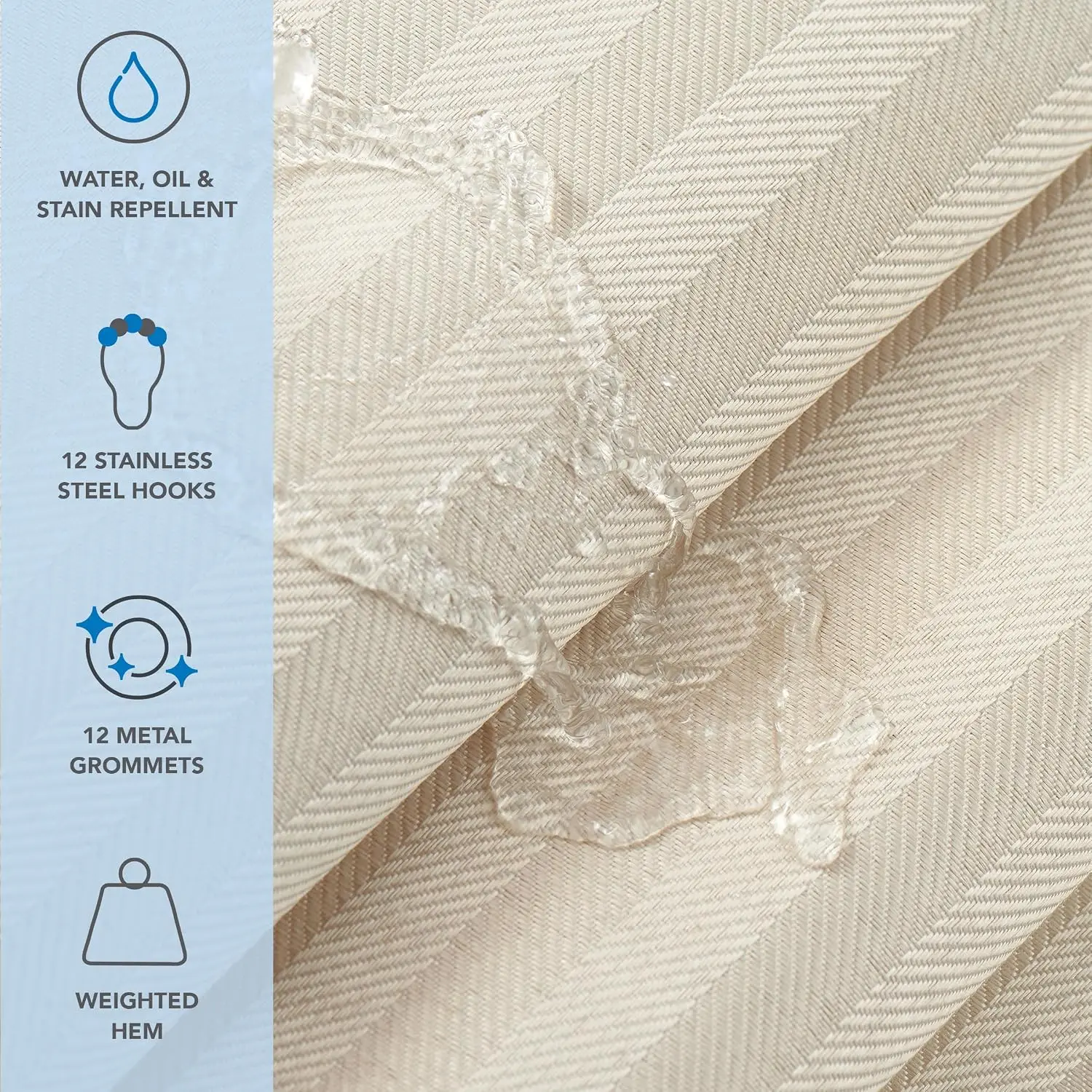 Fabric Weight Set - Set Tirai Kamar Mandi Arkwright -