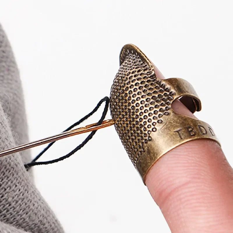 Sewing Thimble Metal - 2 Buah Pelindung Jari Jahit Retro