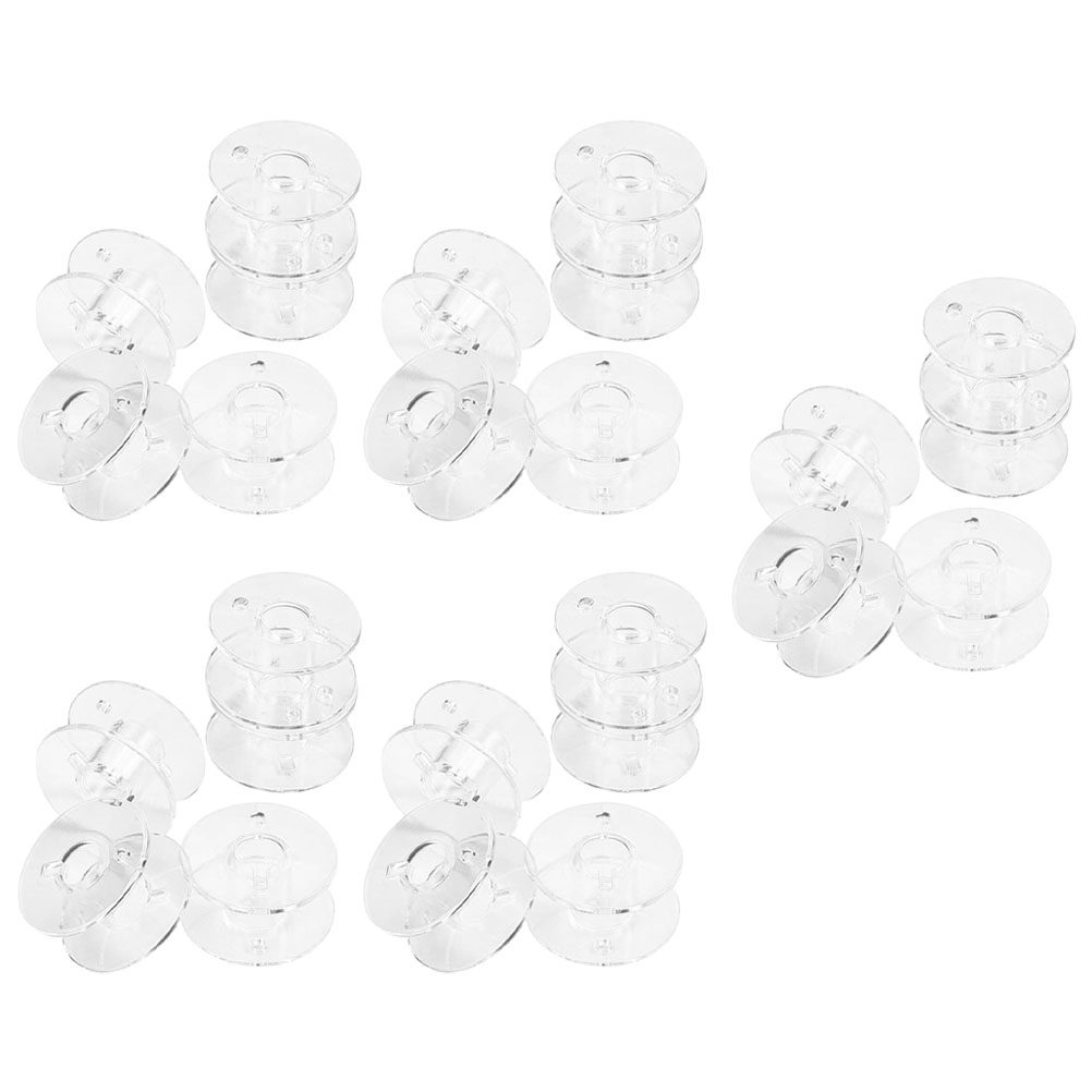 Thread Bobbins Empty - 1Set Bobin Plastik Transparan untuk Mesin