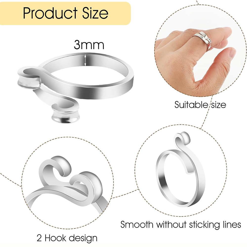 Merajut Crochet Loop cincin ra - Sewing Thimble Metal ulasan dan harga