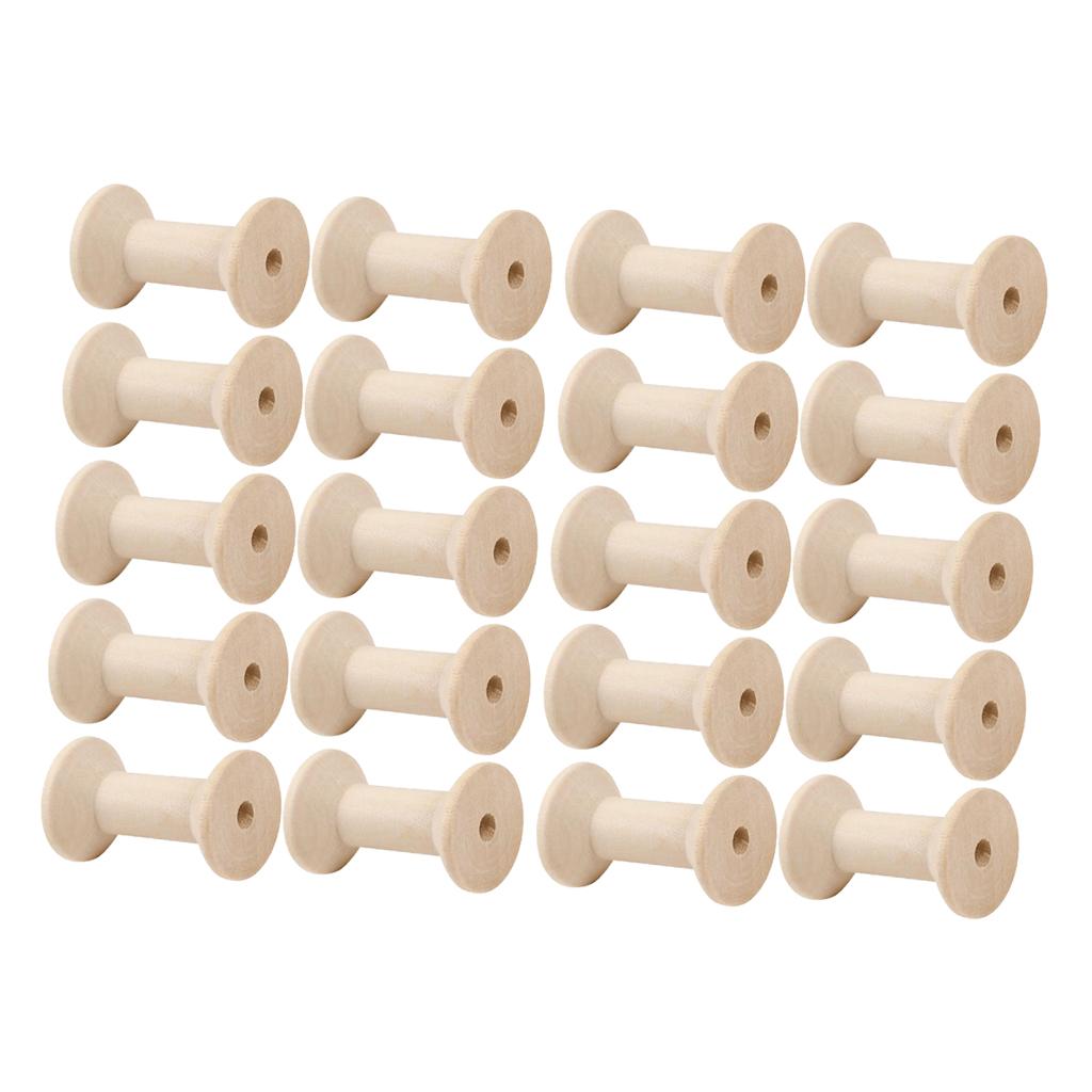 20 Buah Gulungan Benang Kayu K - Thread Bobbins Empty ulasan dan harga
