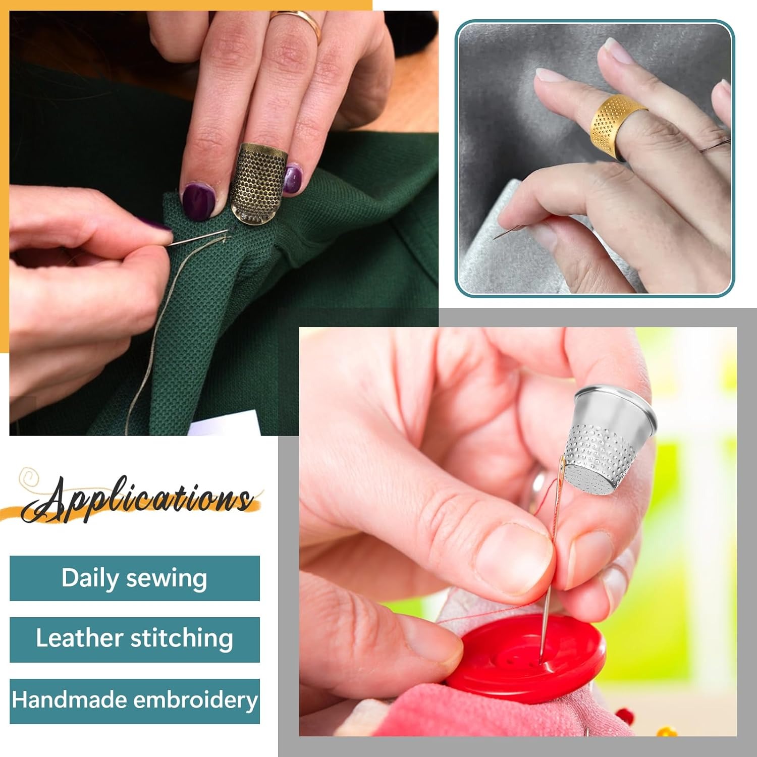 Cincin Pelindung Jari untuk Me - Sewing Thimble Metal ulasan dan harga
