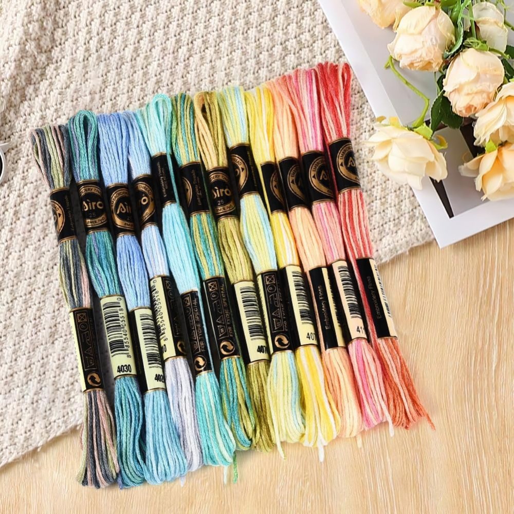 12 Gulungan 105 Yard 6 Ply Ben - Embroidery Floss Thread ulasan dan harga