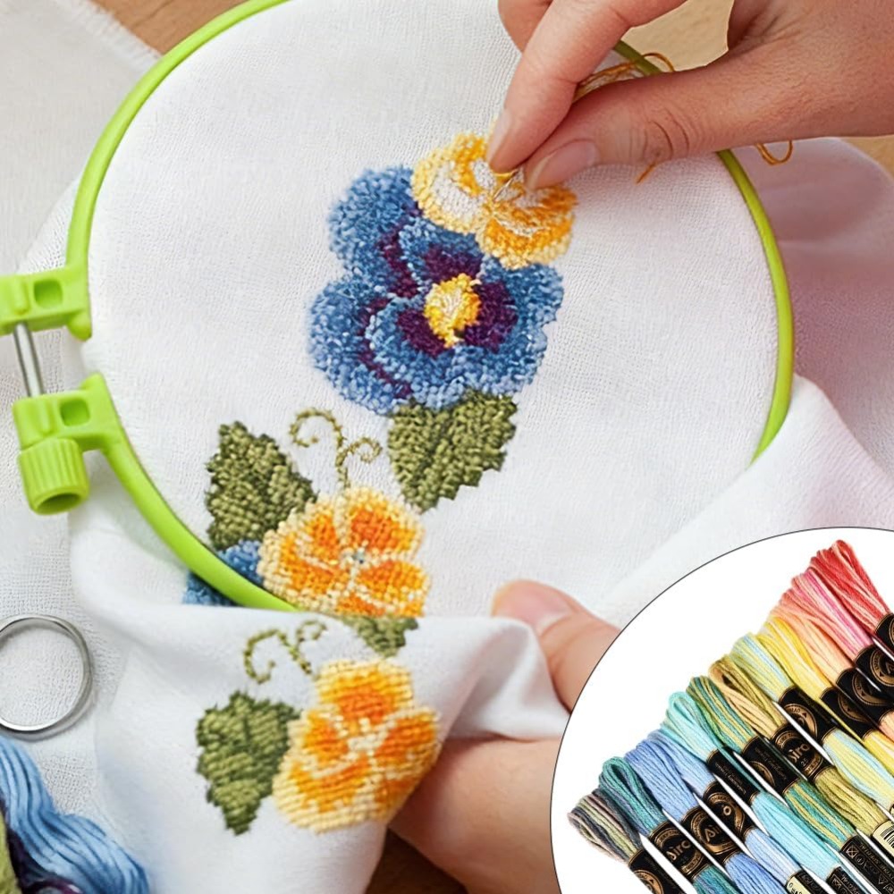 12 Gulungan 105 Yard 6 Ply Ben - Embroidery Floss Thread ulasan dan harga