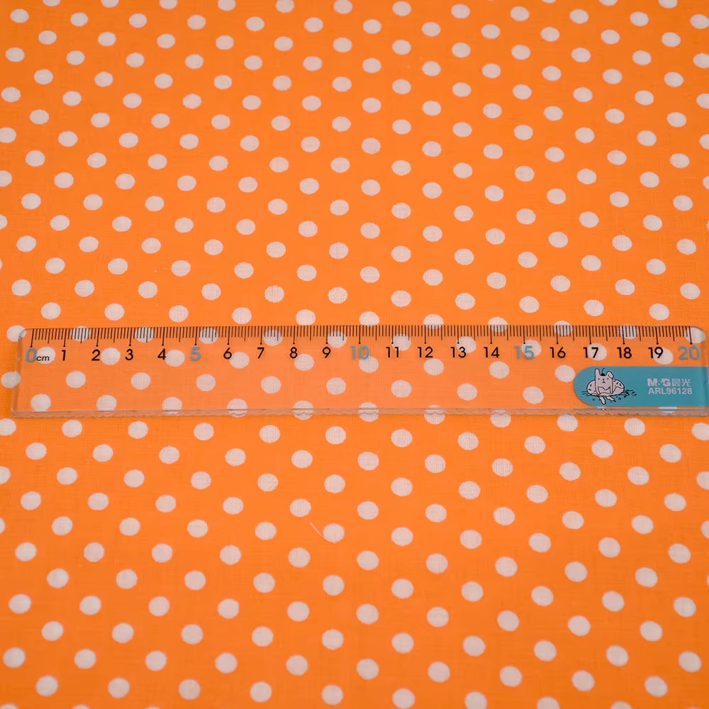 50X150CM Putih Oranye Polka Do - Sewing Textiles ulasan dan harga