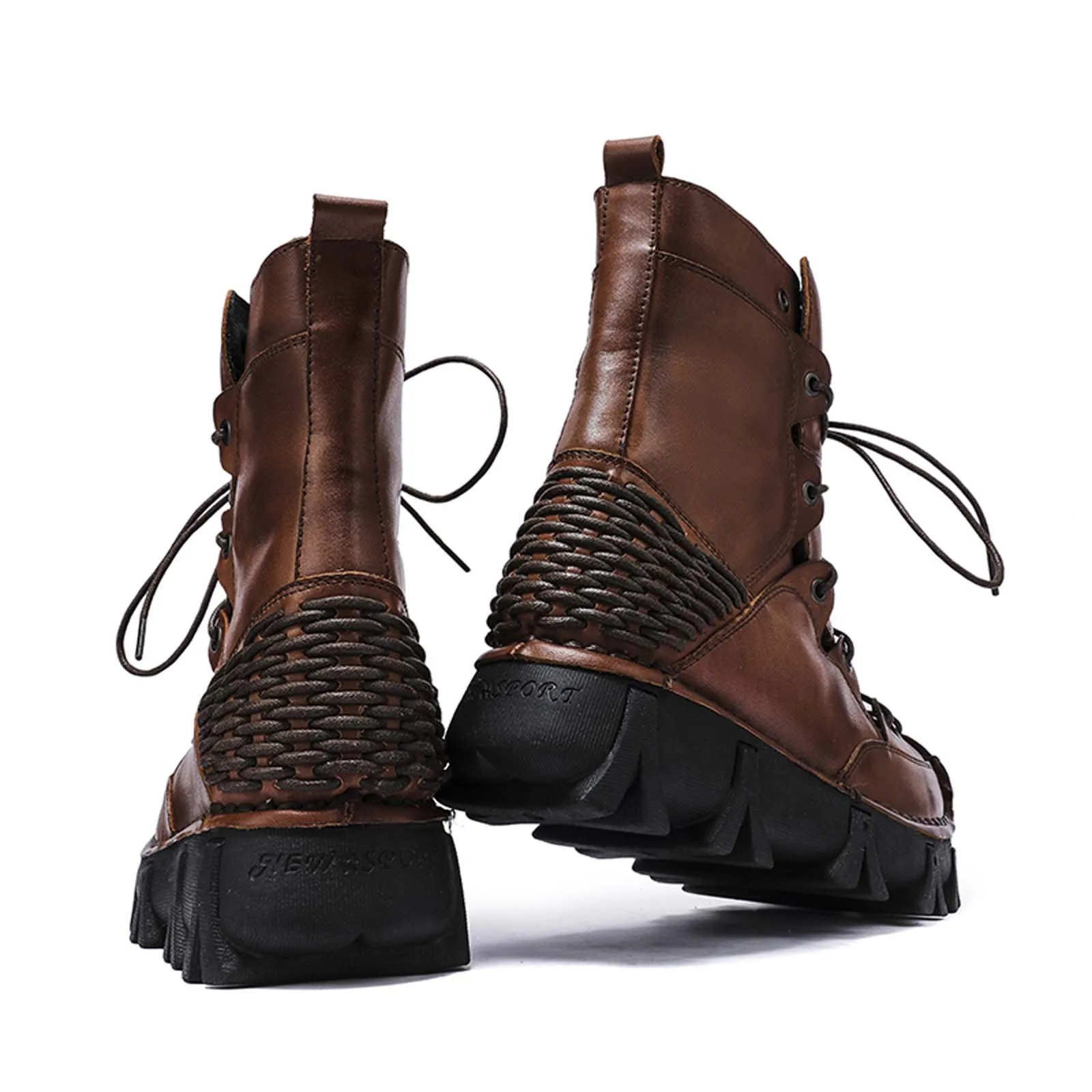 Sepatu Bot Motor Kulit Asli Mo - Sewing Knit ulasan dan harga