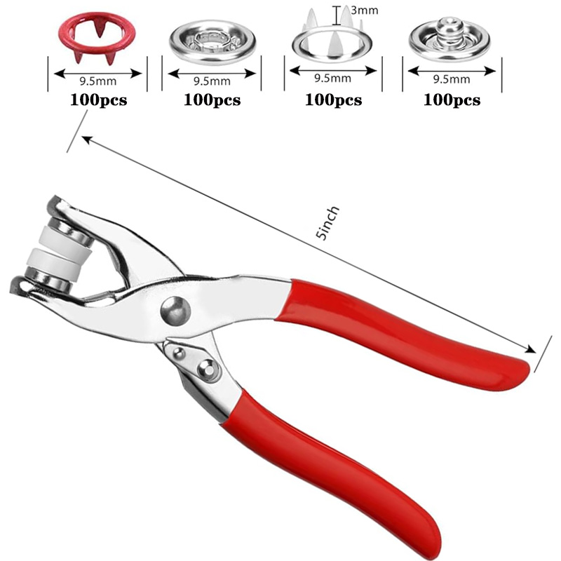 100 set tang jepret otomatis T - Snap Button Plier ulasan dan harga