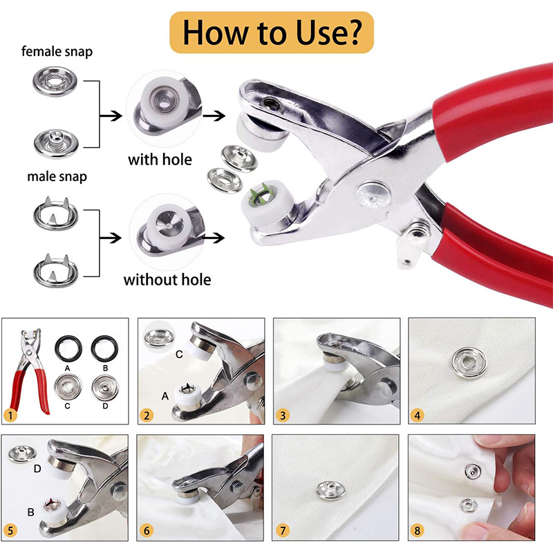 100 set tang jepret otomatis T - Snap Button Plier ulasan dan harga