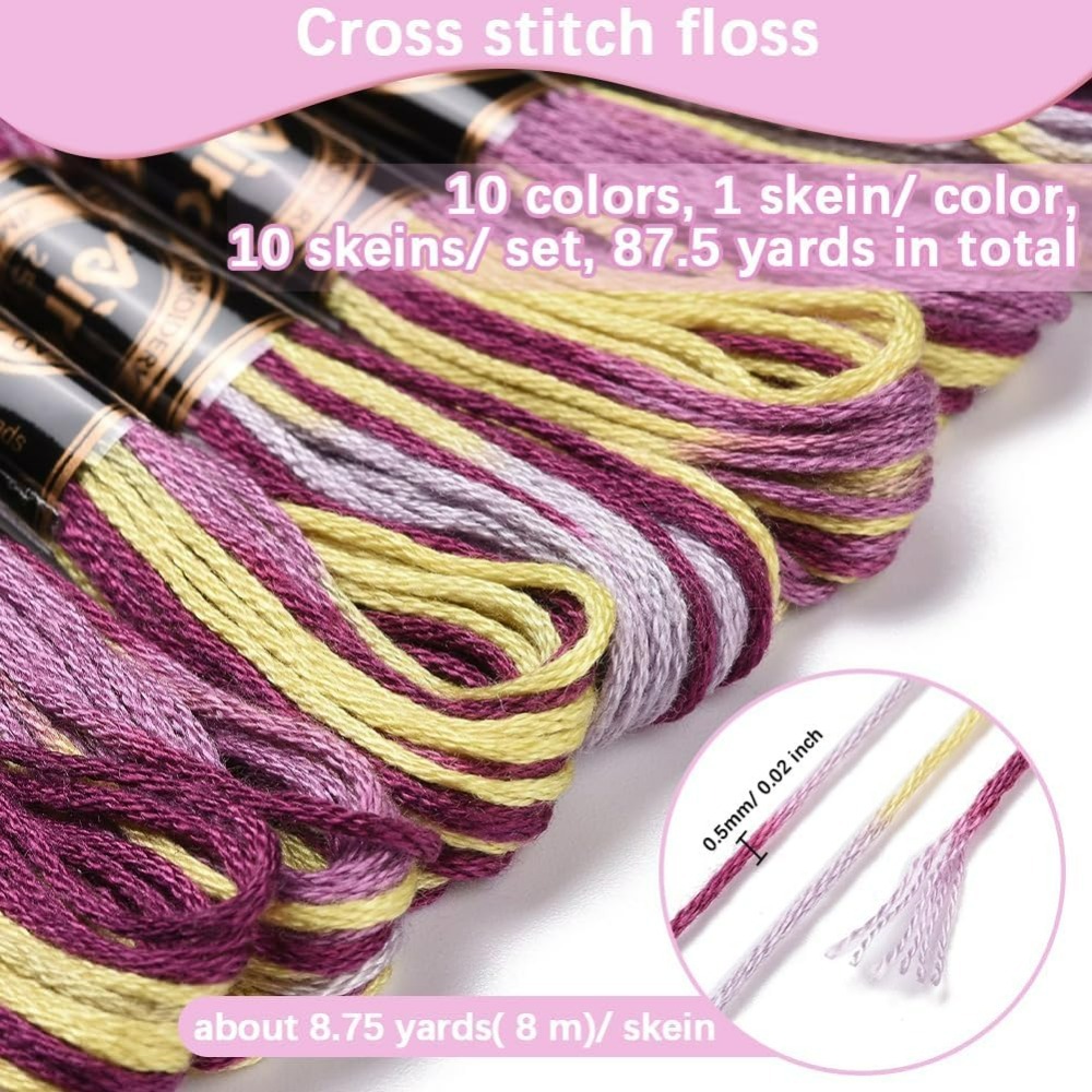 6 Helai Ungu Beraneka Ragam Be - Embroidery Floss Thread ulasan dan harga