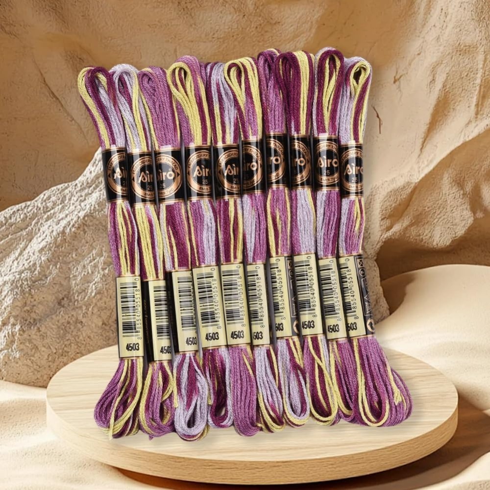 6 Helai Ungu Beraneka Ragam Be - Embroidery Floss Thread ulasan dan harga