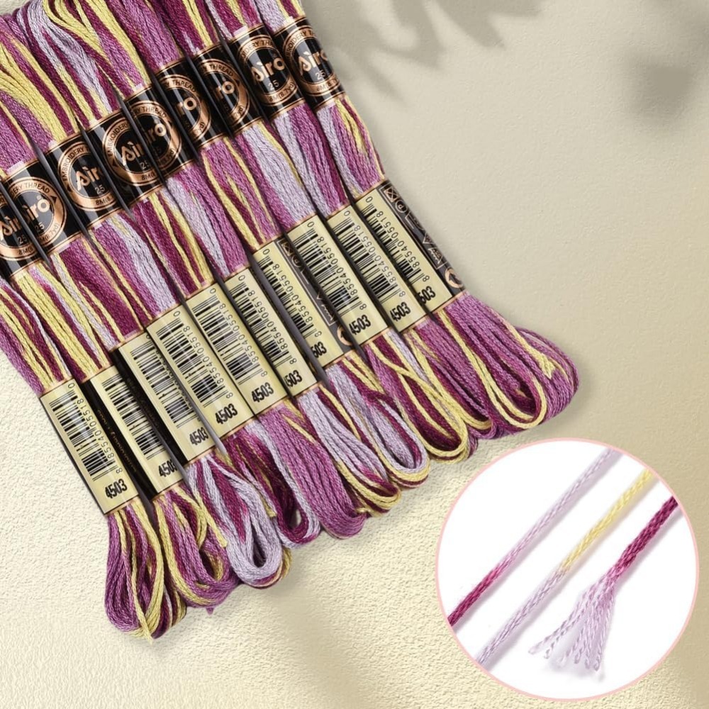 6 Helai Ungu Beraneka Ragam Be - Embroidery Floss Thread ulasan dan harga