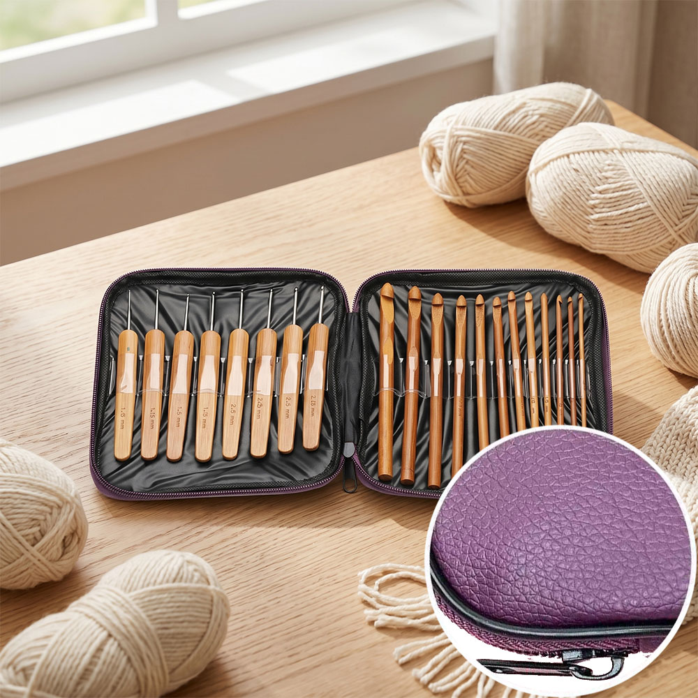 74pcs Set Jarum Rajut Bambu Al - Sewing Knit ulasan dan harga