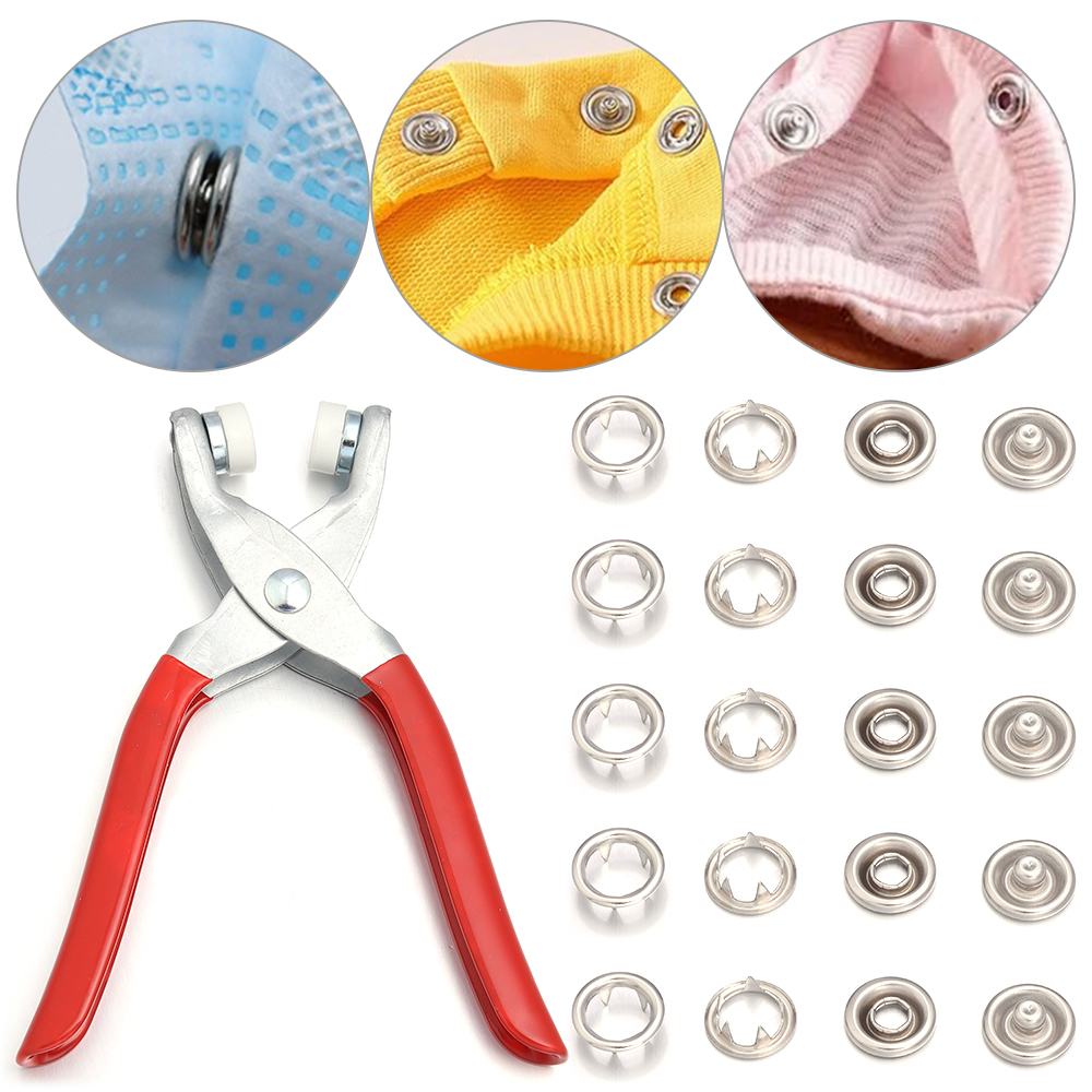 50 set 7.5/9.5/11mm Kancing Te - Snap Button Plier ulasan dan harga