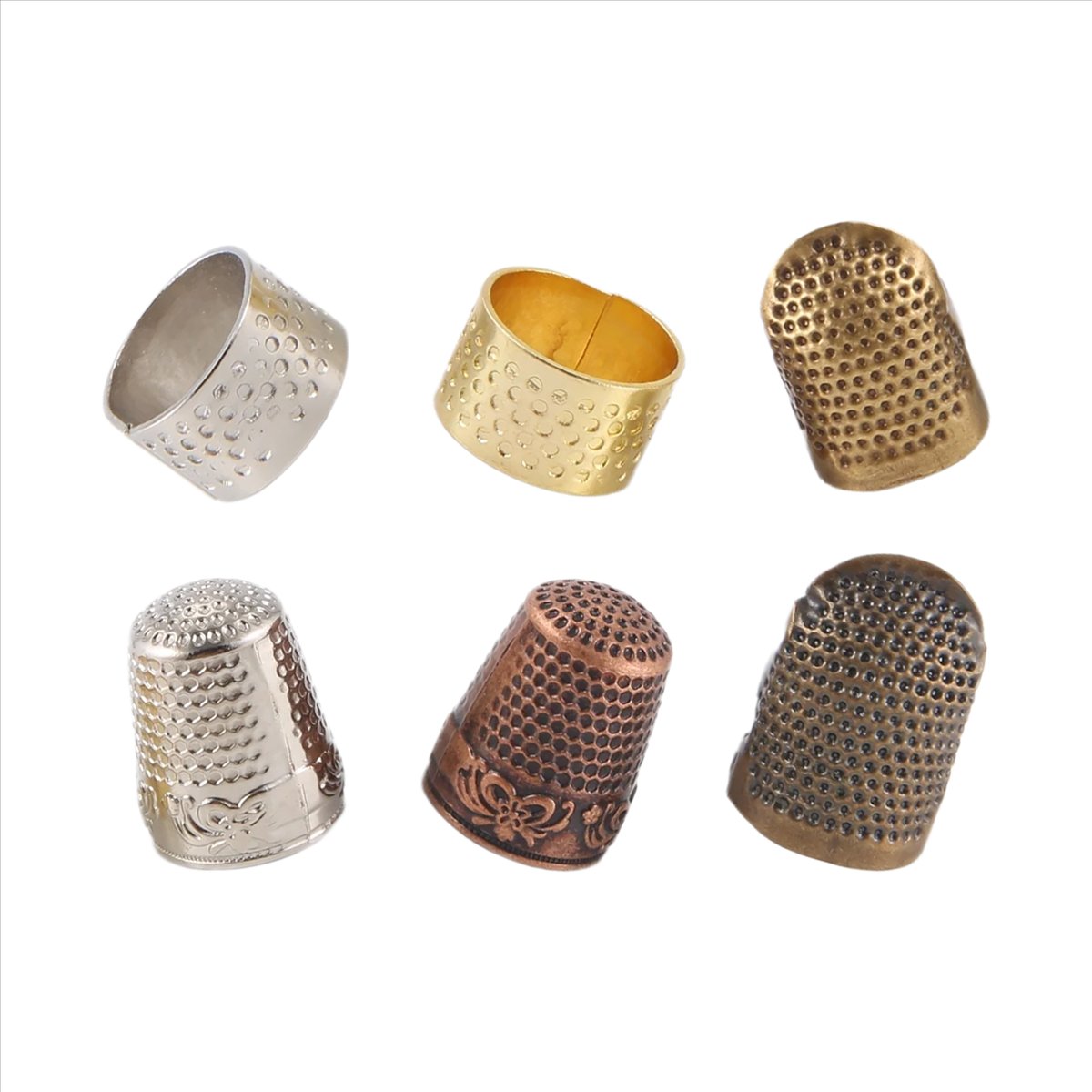 MALL 6 Buah Pelindung Jari unt - Sewing Thimble Metal ulasan dan harga