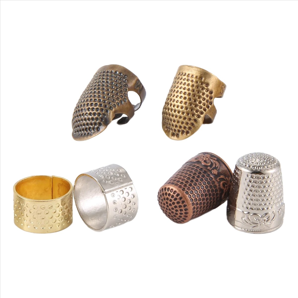 MALL 6 Buah Pelindung Jari unt - Sewing Thimble Metal ulasan dan harga