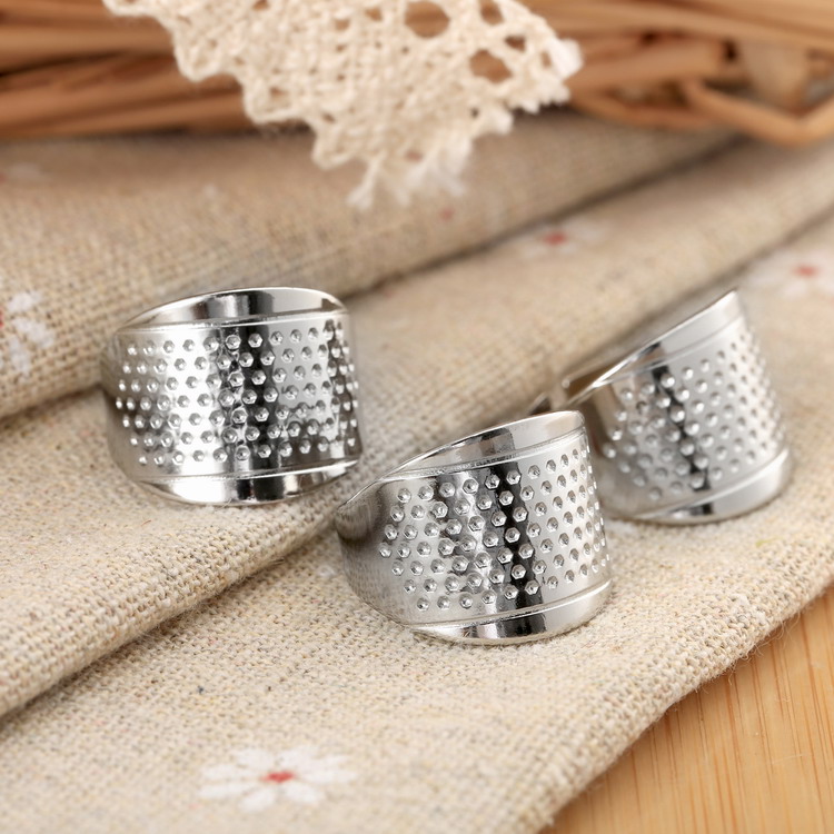 3Pcs Logam Jari Thimbles Penja - Sewing Thimble Metal ulasan dan harga