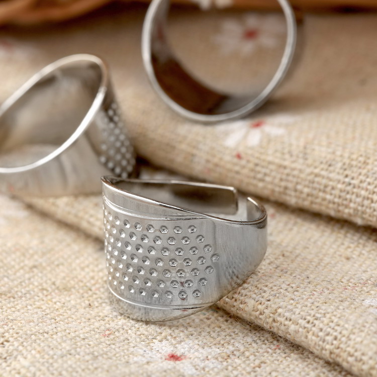 3Pcs Logam Jari Thimbles Penja - Sewing Thimble Metal ulasan dan harga