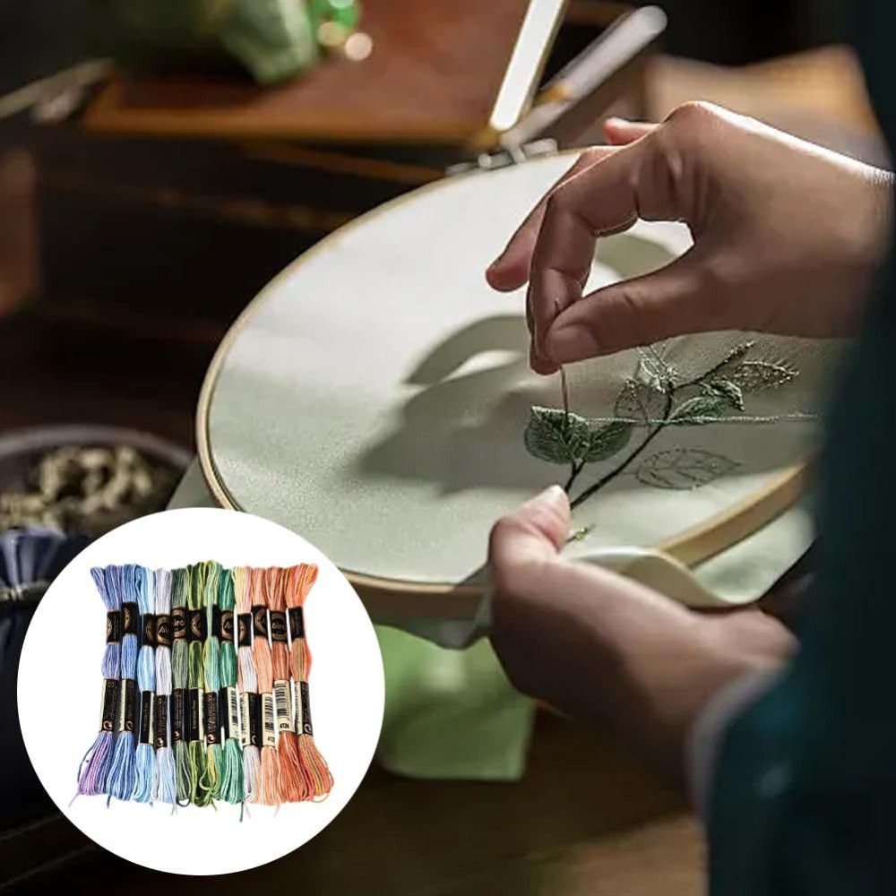12 Gulungan Benang Sulam 105 Y - Embroidery Floss Thread ulasan dan harga