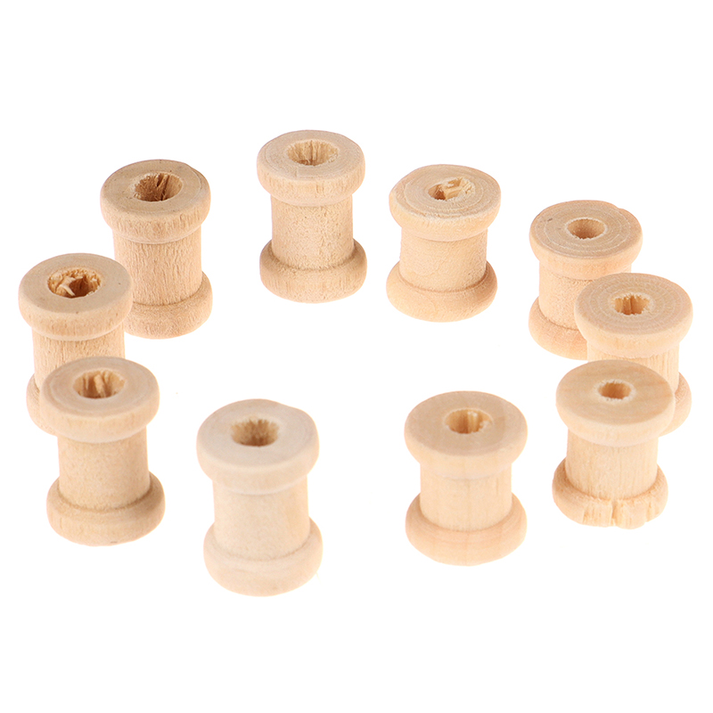 100 Buah Gulungan Benang Kayu  - Thread Bobbins Empty ulasan dan harga