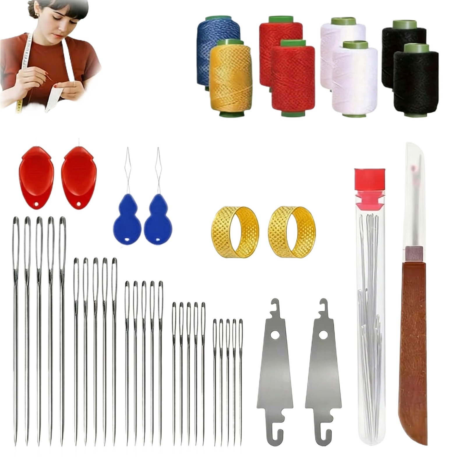 43pcs Set Jarum Jahit Mata Bes - Sewing Garments ulasan dan harga