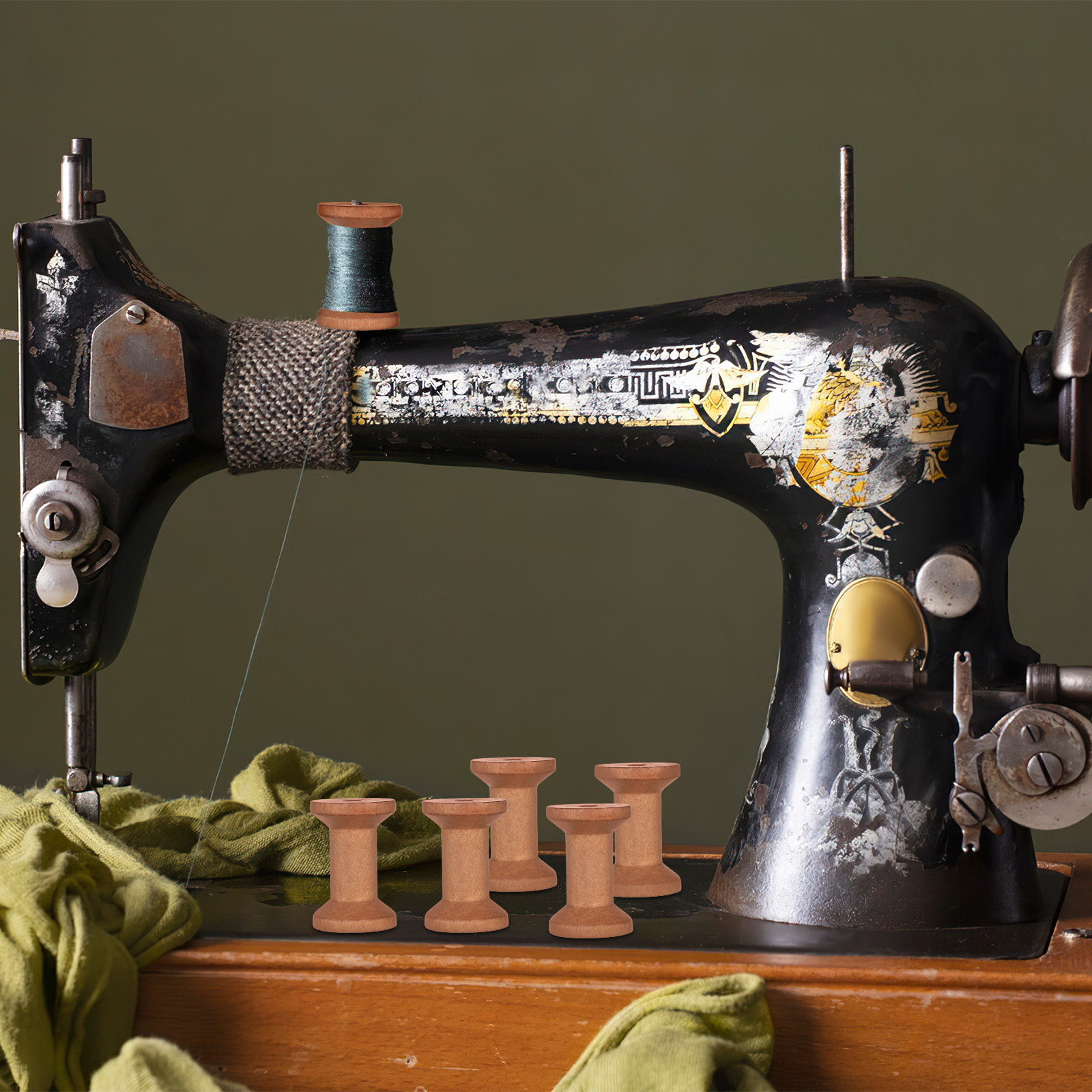 20 Buah Gulungan Benang Kayu A - Thread Bobbins Empty ulasan dan harga