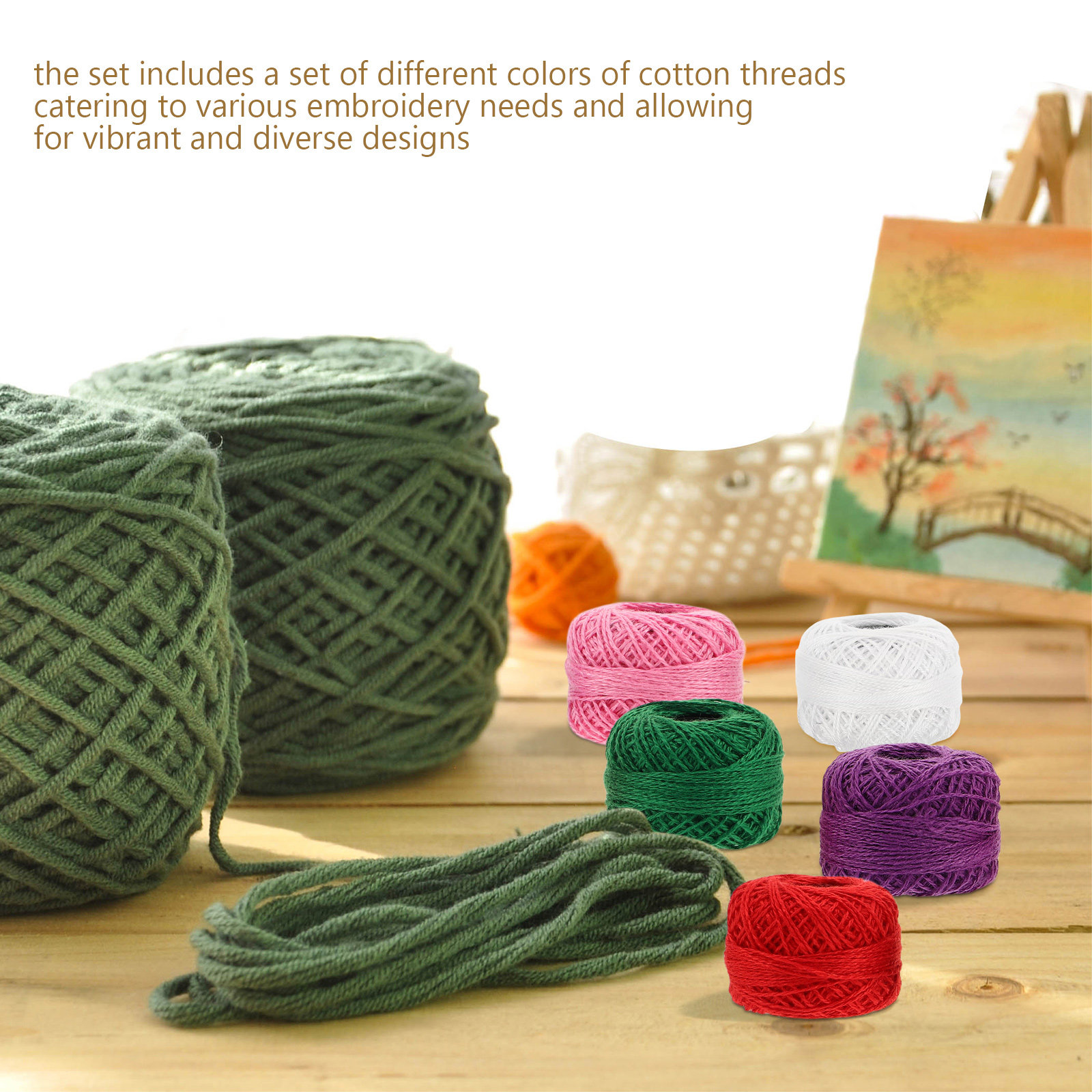 12Pcs Benang Bordir Katun Berw - Sewing Knit ulasan dan harga