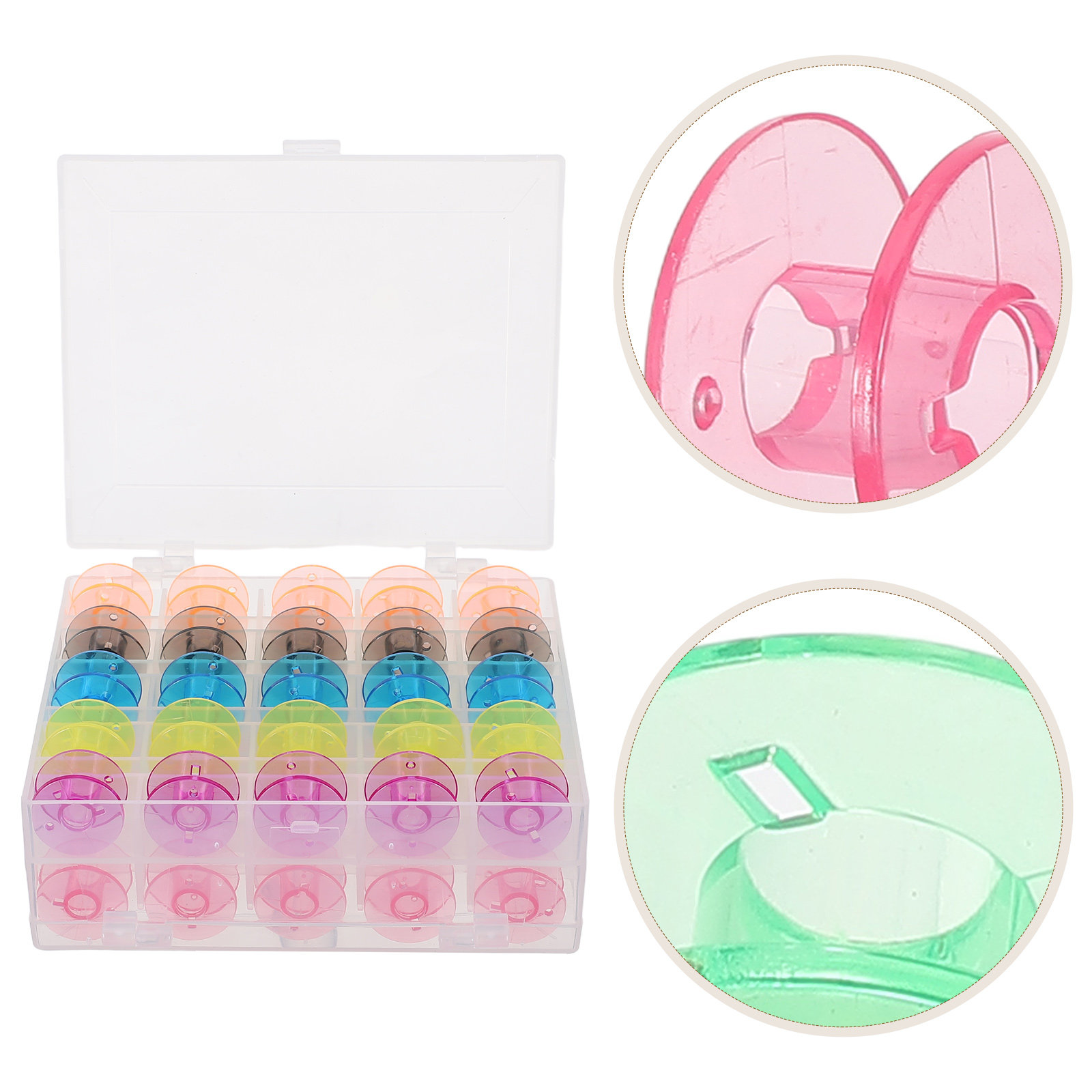 50 Buah Bobbin Mesin Jahit Pla - Thread Bobbins Empty ulasan dan harga