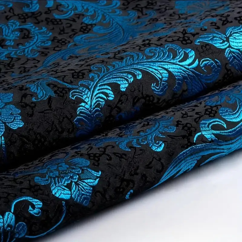 Kain Brokat Ekor Phoenix Biru  - Sewing Garments ulasan dan harga