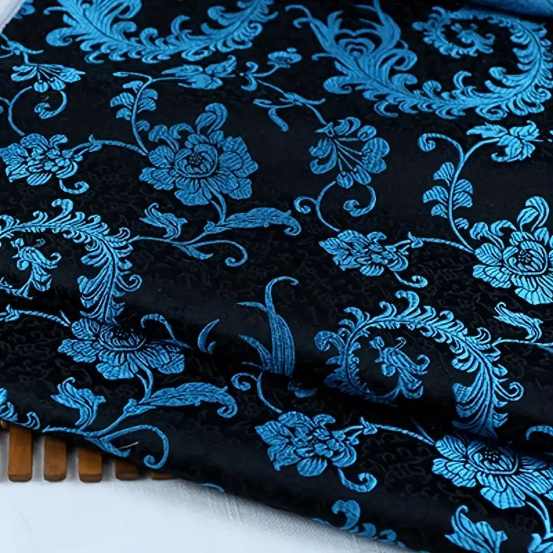 Kain Brokat Ekor Phoenix Biru  - Sewing Garments ulasan dan harga