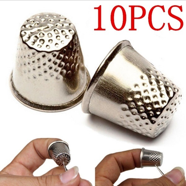 10Pcs Jarum Jahit Tangan DIY B - Sewing Thimble Metal ulasan dan harga