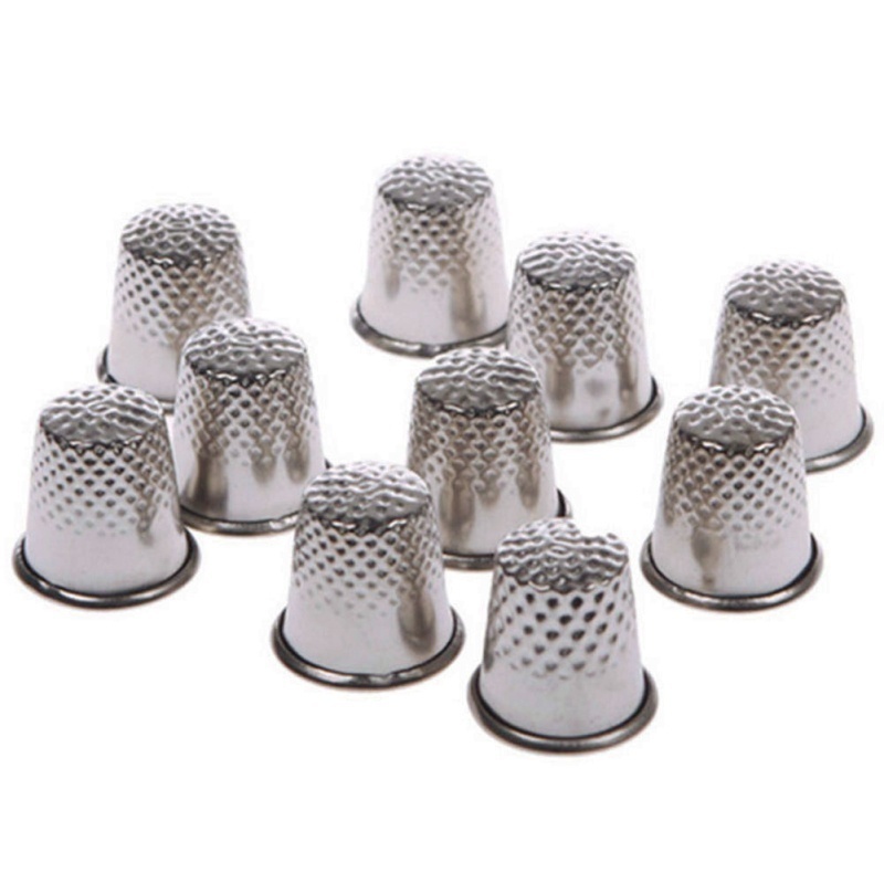 10Pcs Jarum Jahit Tangan DIY B - Sewing Thimble Metal ulasan dan harga