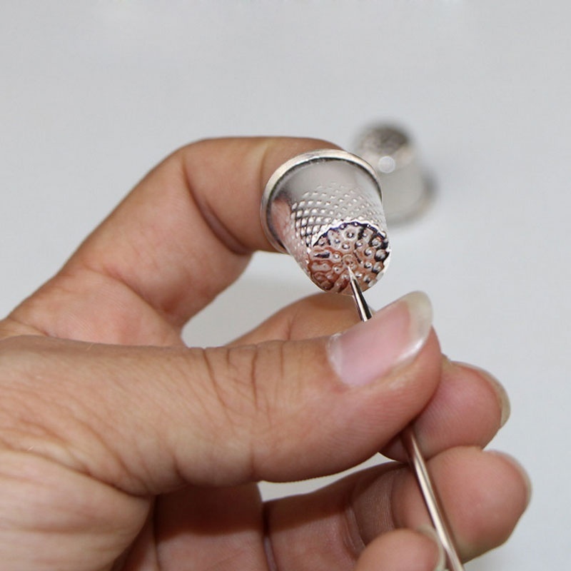 10Pcs Jarum Jahit Tangan DIY B - Sewing Thimble Metal ulasan dan harga