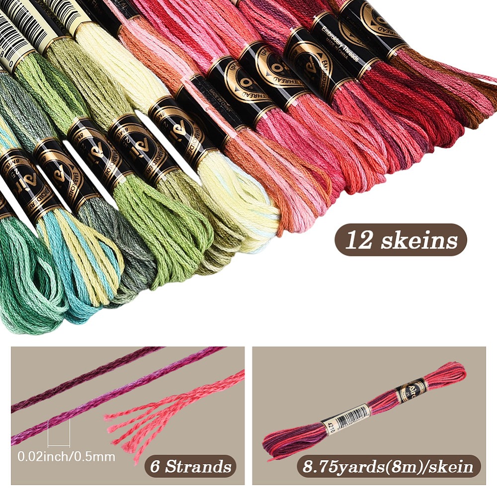 105 Yard Benang Sulam Floss 6  - Embroidery Floss Thread ulasan dan harga