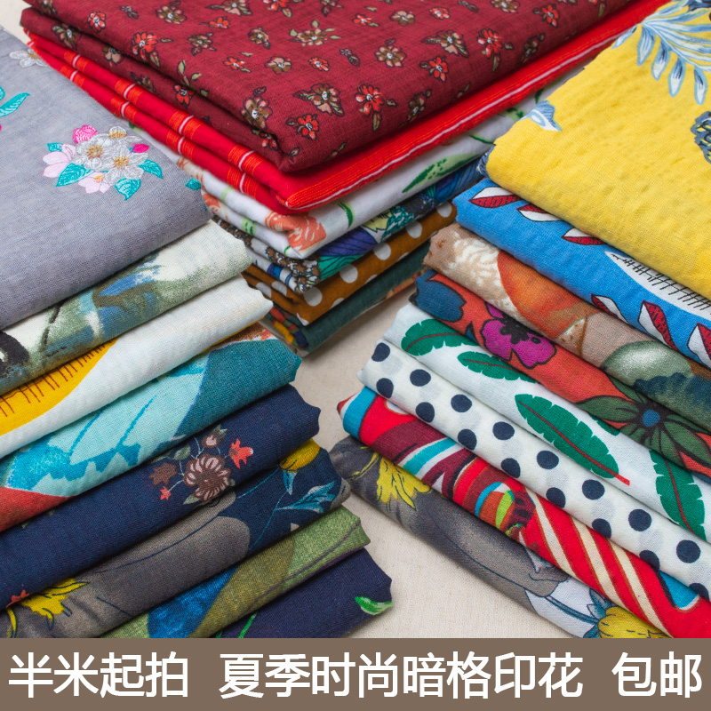 Kain Katun Linen Cetak Vintage - Sewing Geotextile Fabric ulasan dan harga