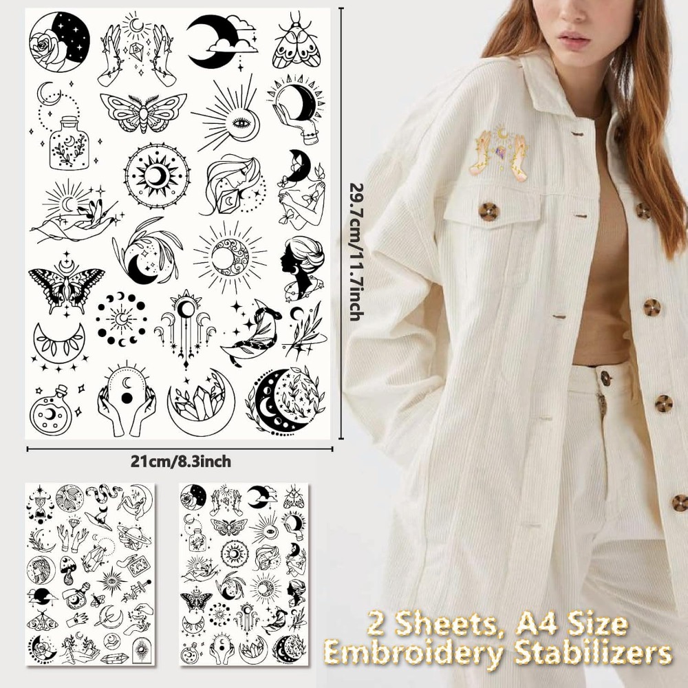 51 Buah Boho Bulan Matahari La - Sewing Embroidery Fabric ulasan dan harga