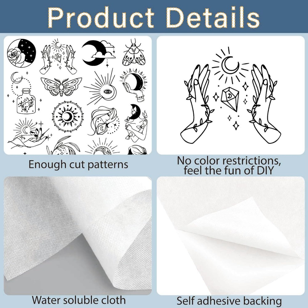 51 Buah Boho Bulan Matahari La - Sewing Embroidery Fabric ulasan dan harga